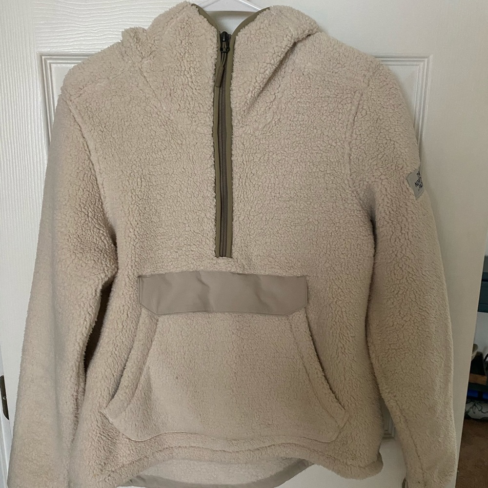 The North Face Cream Sherpa Pullover